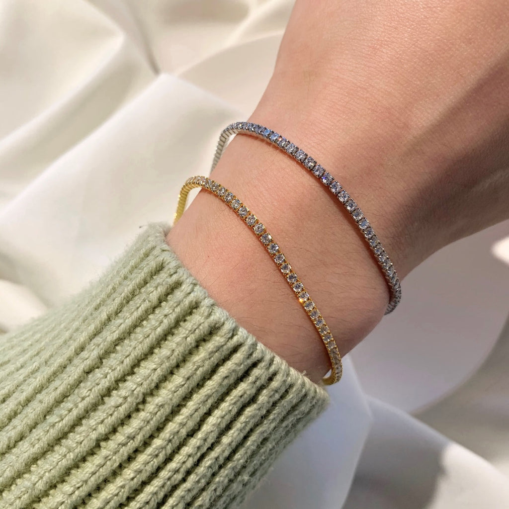 [Goodv]Bracelet de tennis taille princesse brillant et radieux