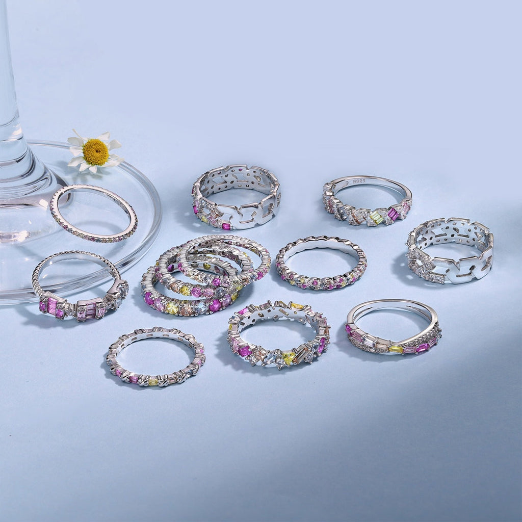 [Goodv]Radiant Sparkling Round Cut Daily Ring