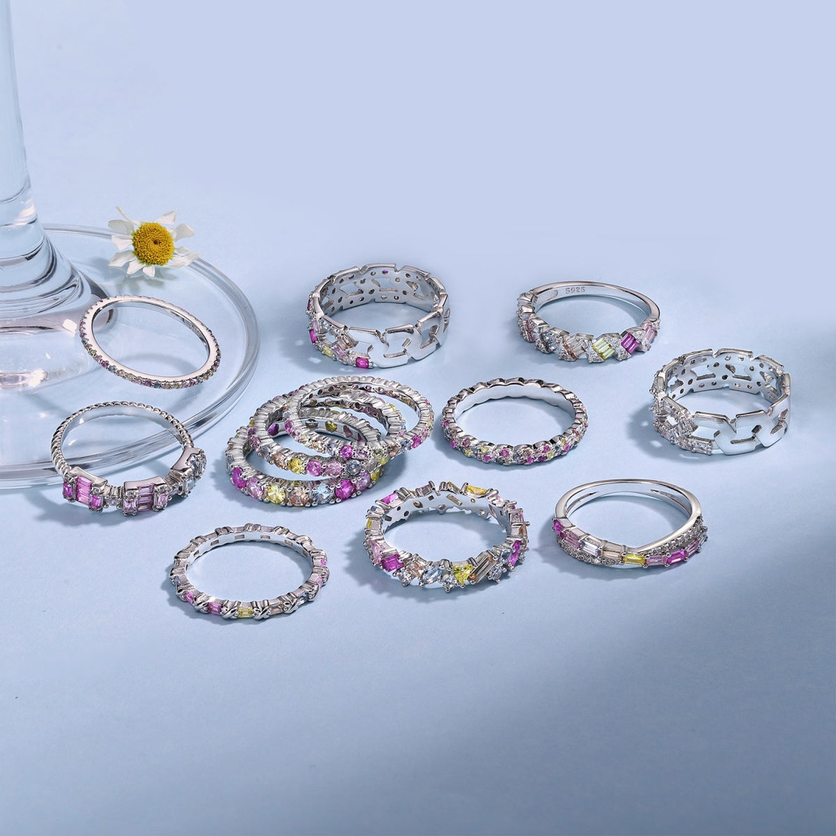 [Goodv]Radiant Sparkling Round Cut Daily Ring