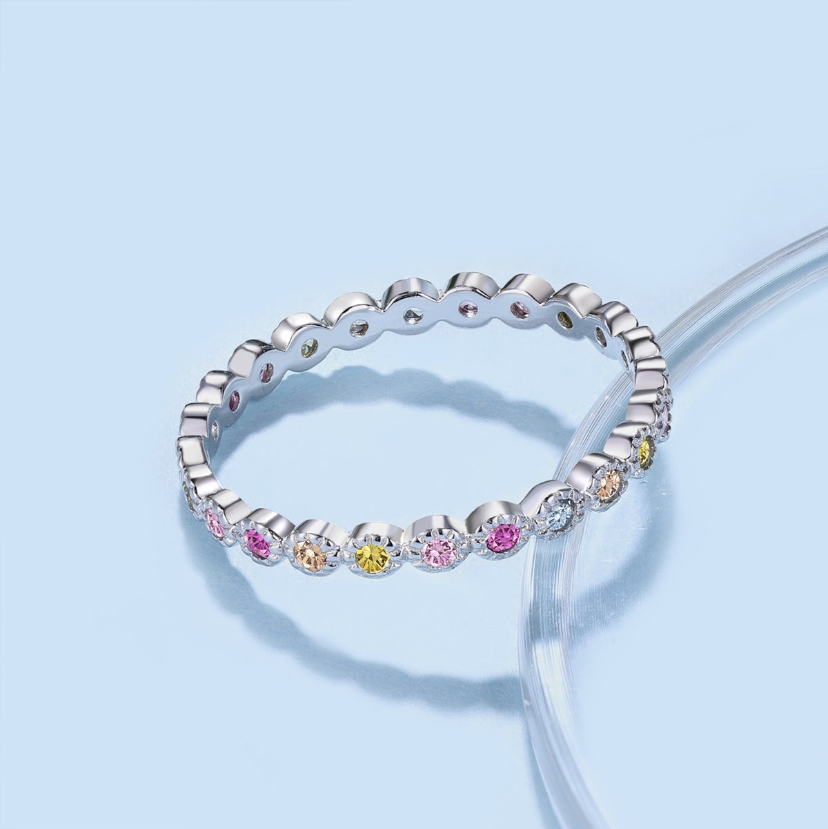 [Goodv]Radiant Sparkling Round Cut Daily Ring
