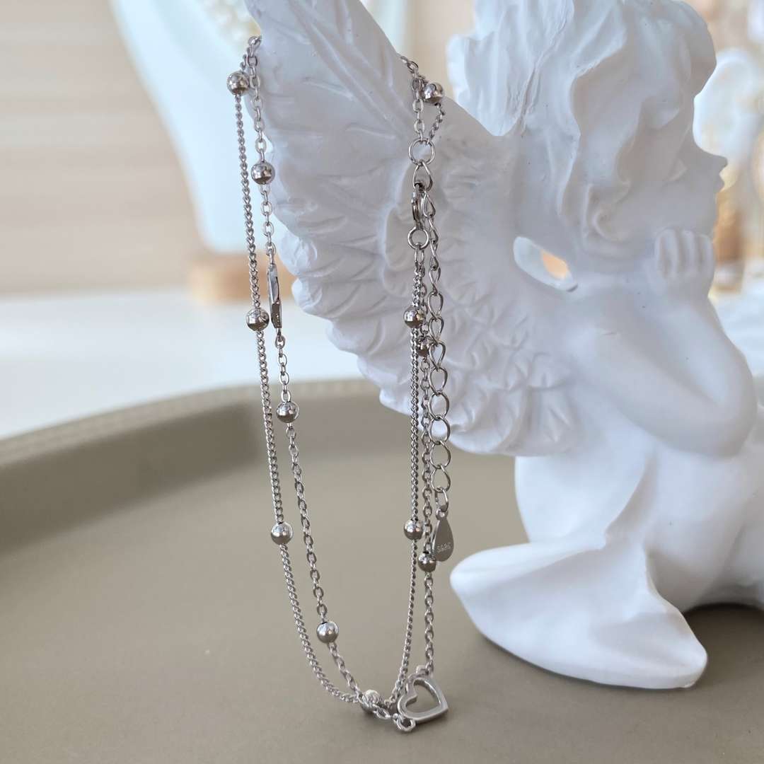 [Goodv]Dainty Double Layer Love Heart Bracelet