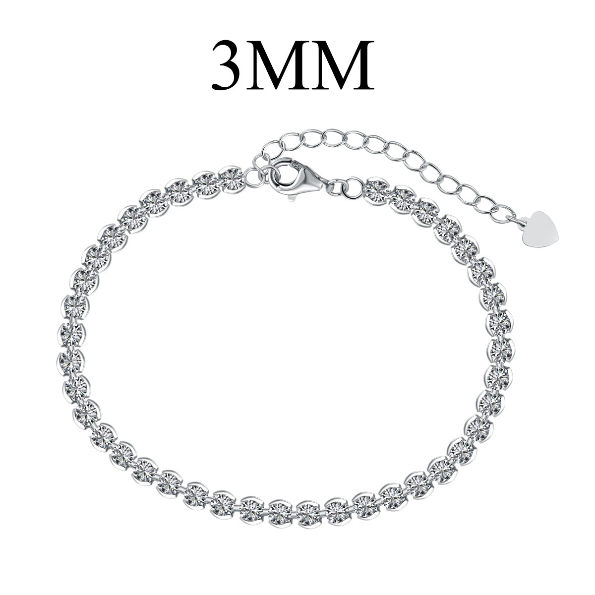 [Goodv] Bracelet quotidien à coupe ronde scintillante et ornée