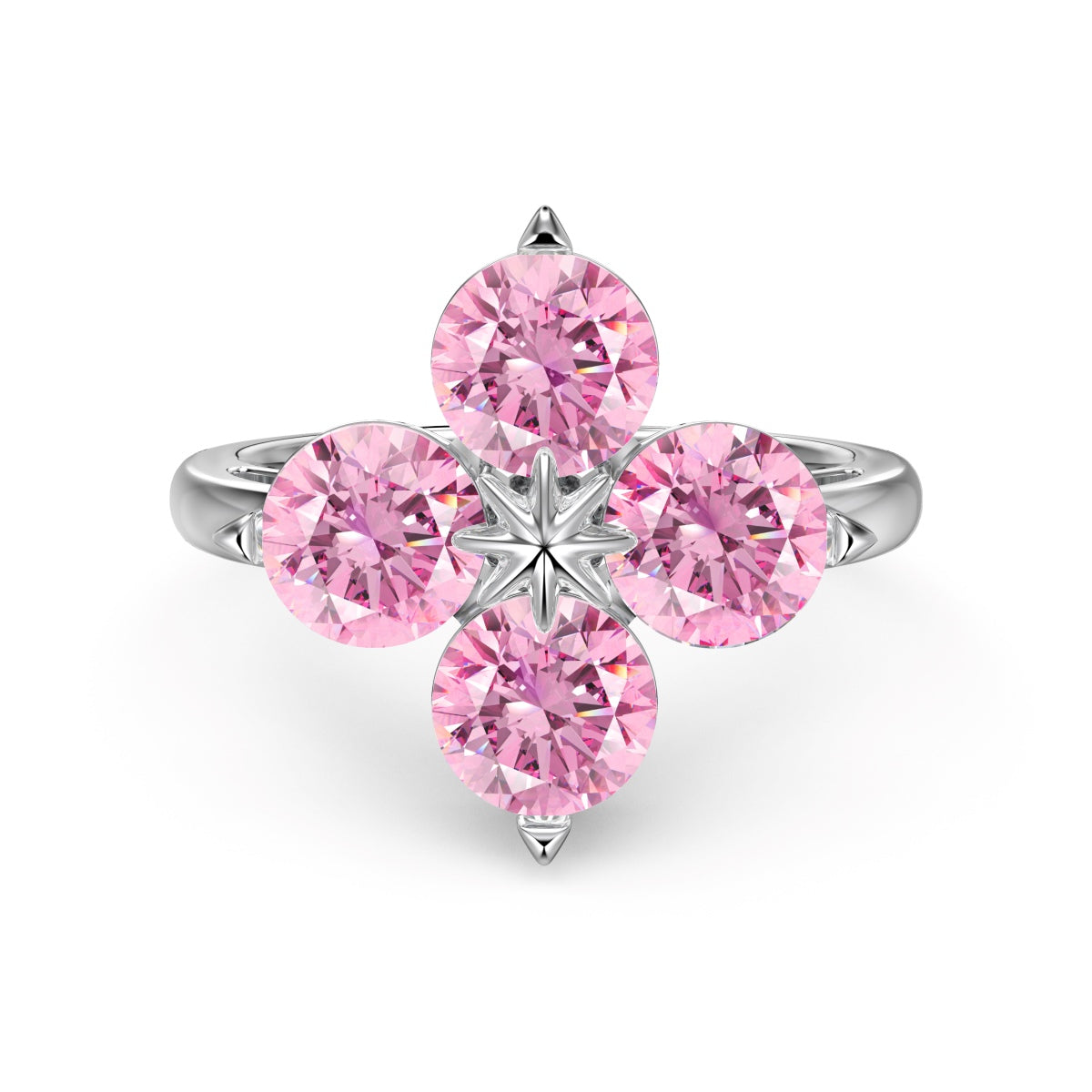 [Goodv]Four-Leaf Clover Eight-Pointed Star Ring