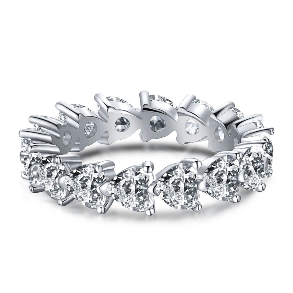 [Goodv]0.25 Carat Radiant Romance Heart Cut Lover Ring