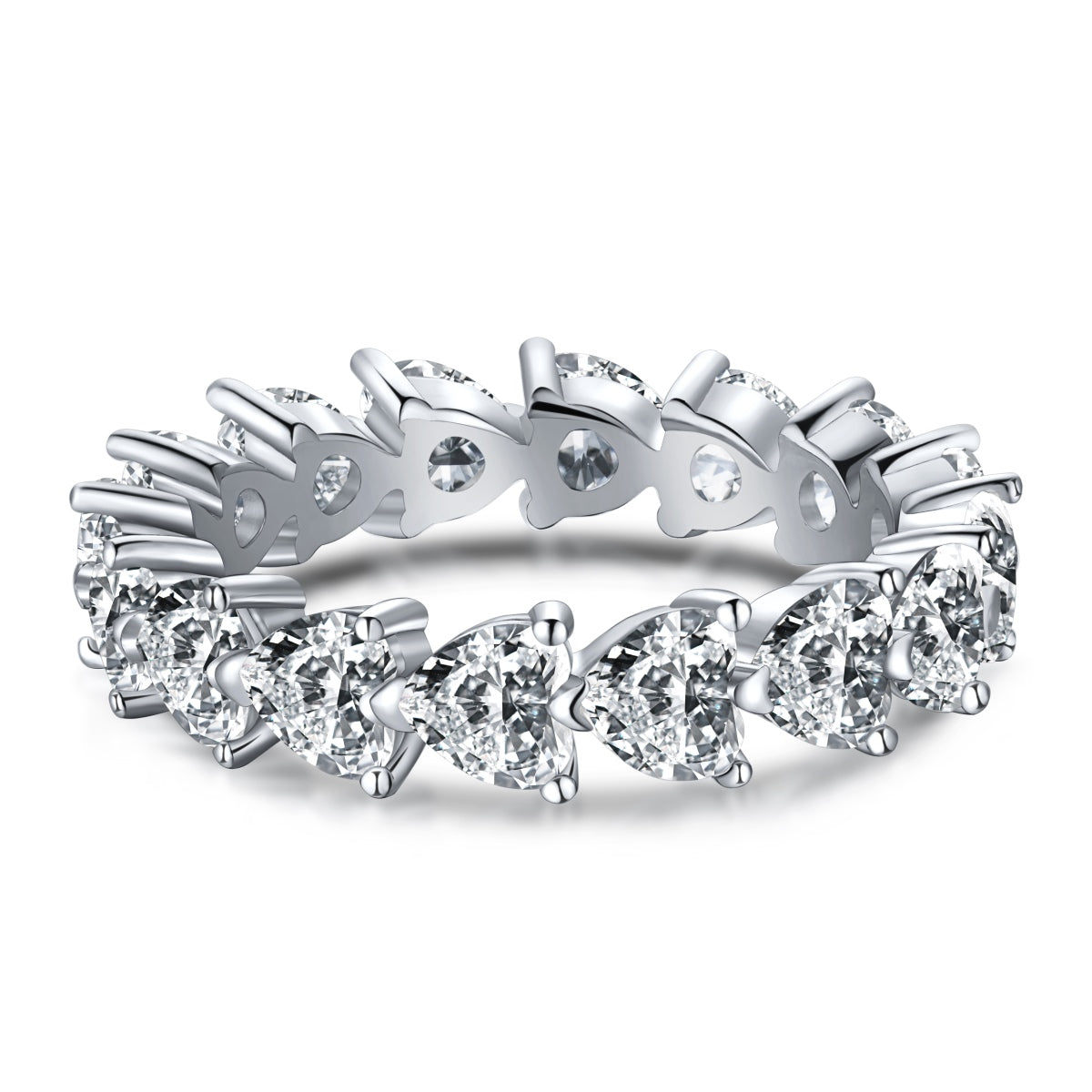 [Goodv]0.25 Carat Radiant Romance Heart Cut Lover Ring