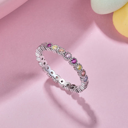 [Goodv]Exquisite Colorful Round Cut Party Ring