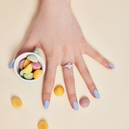 [Goodv]Luxurious Colorful Flower Shape Banquet Ring