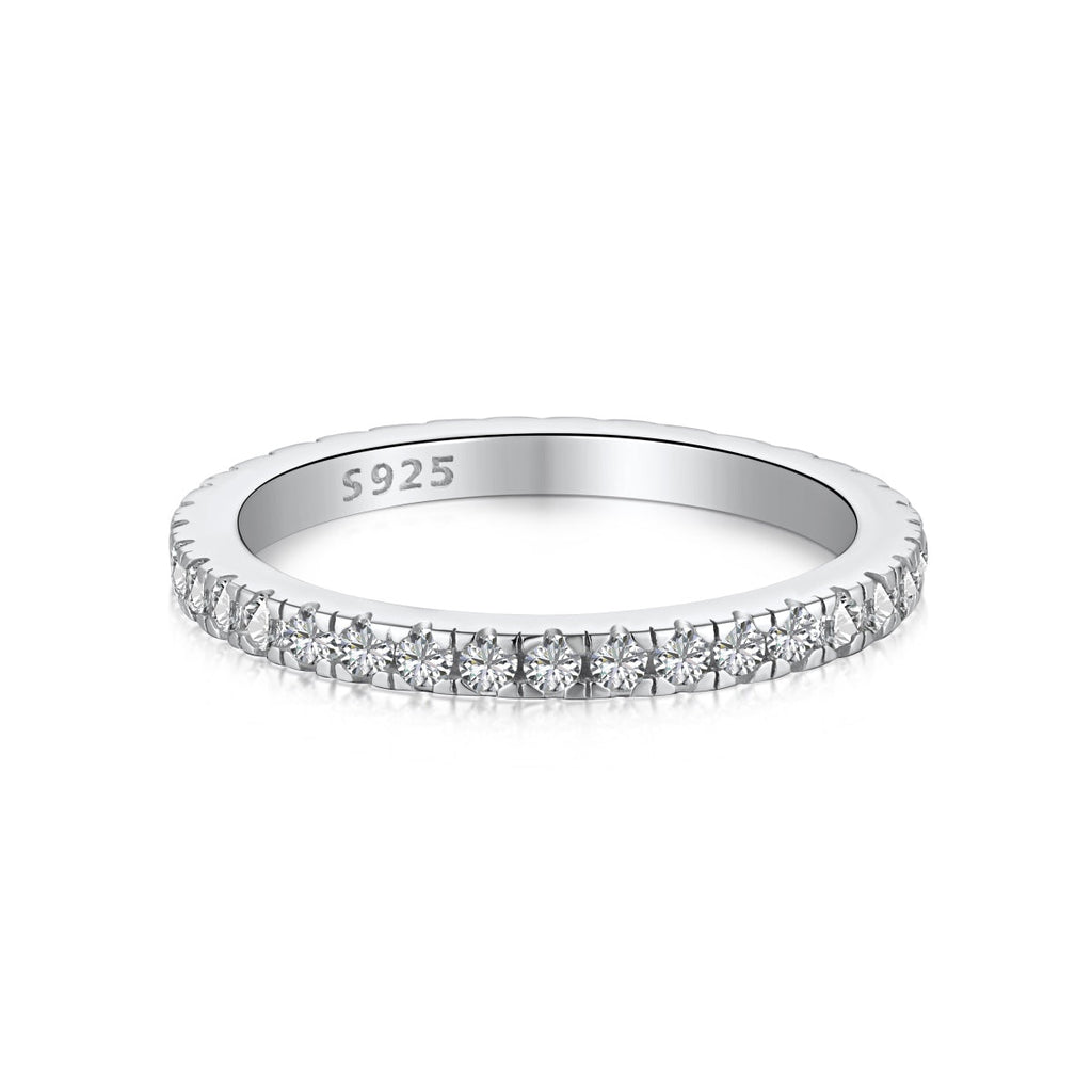 [Goodv] Bague quotidienne délicate et scintillante à coupe ronde