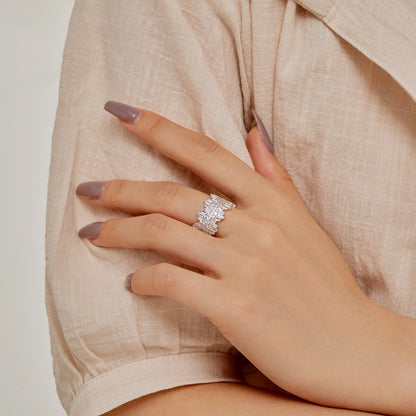 [Goodv]Luxurious Colorful Radiant Cut Daily Ring