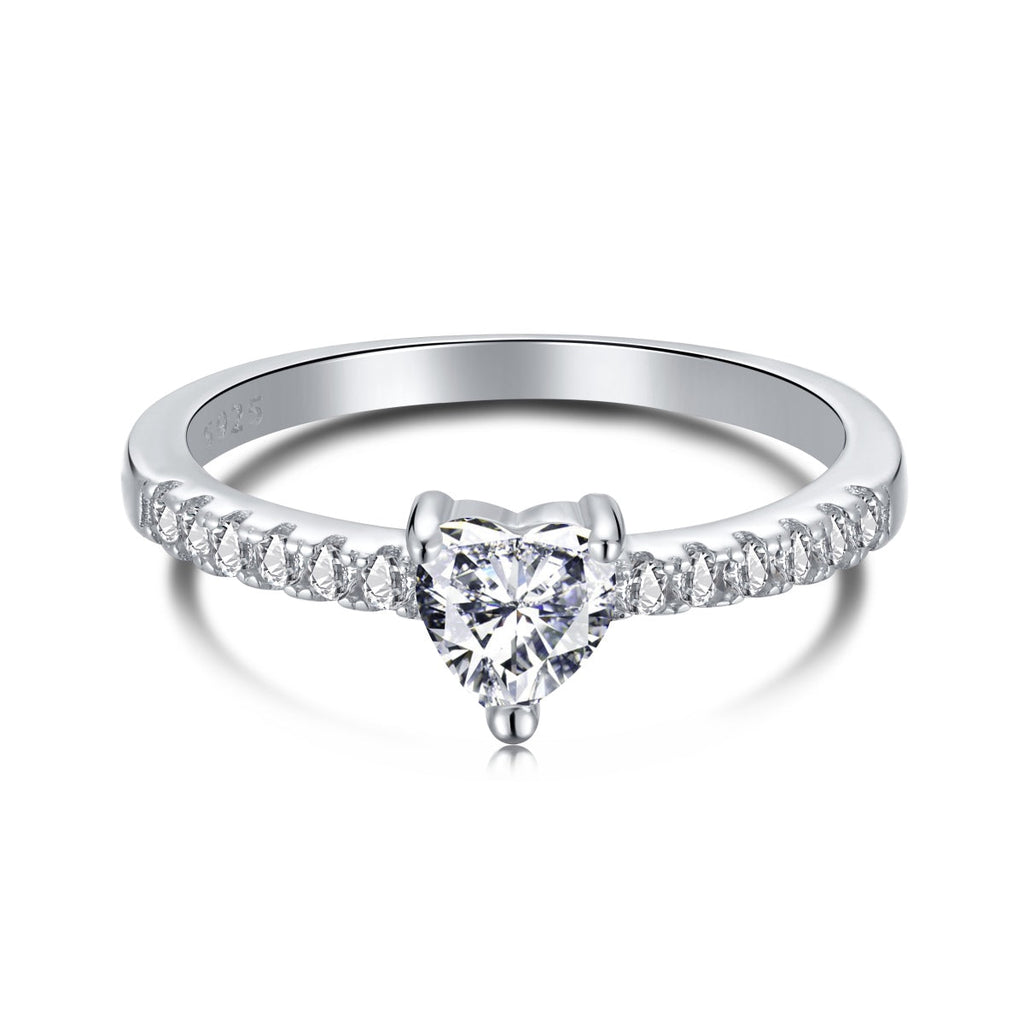 [Goodv] Bague d'amoureux charmante en forme de cœur de 0,5 carat CaratEternity