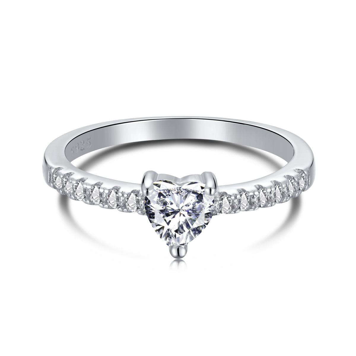[Goodv] Bague d'amoureux charmante en forme de cœur de 0,5 carat CaratEternity