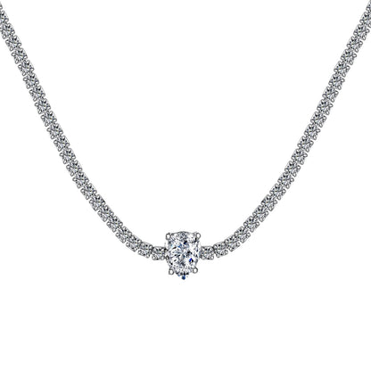 [Goodv]1.0 carat Unique Pear Cut Tennis Necklace