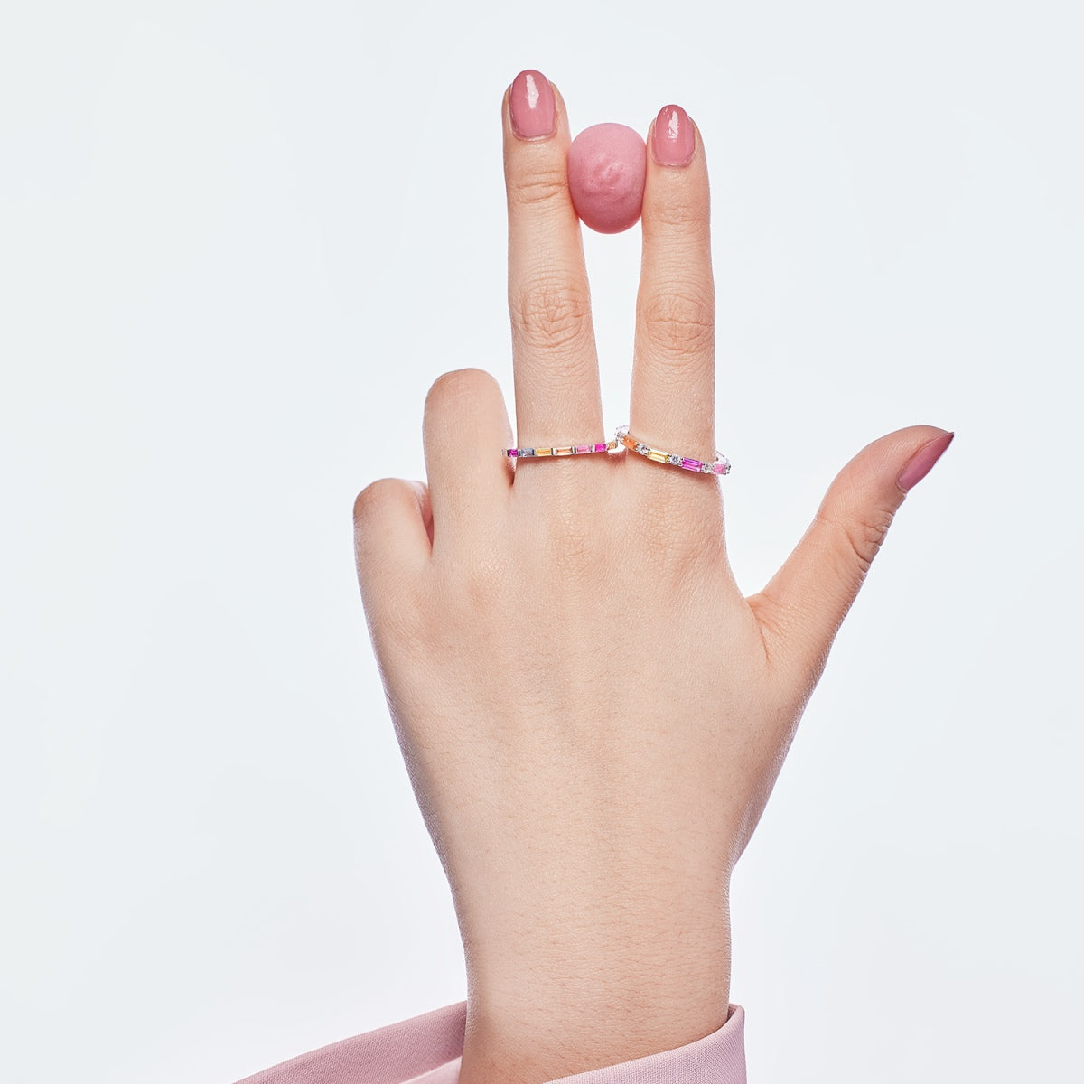 [Goodv]Exquisite Multicolored Emerald Cut Daily Ring