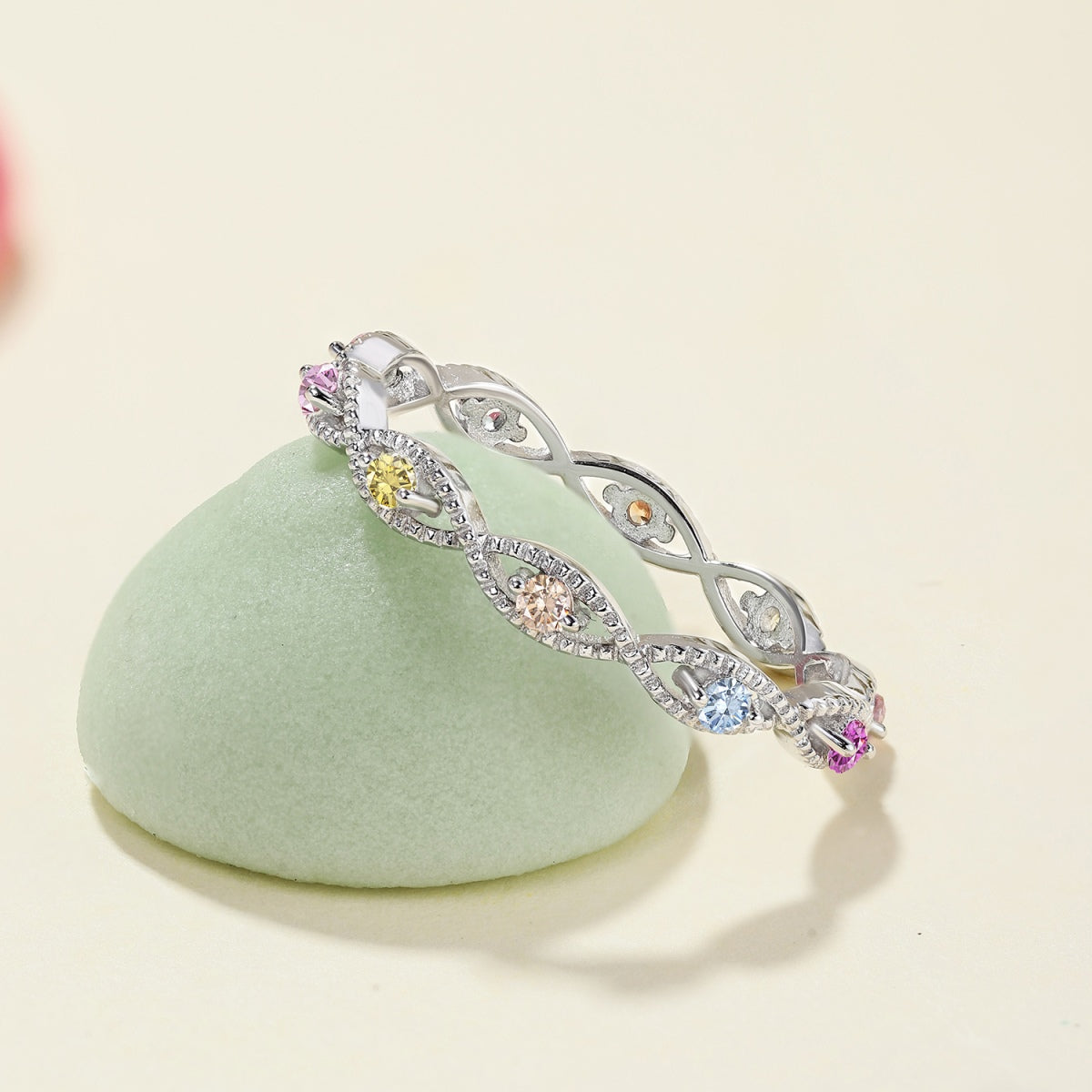[Goodv]Elegant Energetic Round Cut Daily Ring