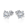[Goodv]Stylish Shiny Square Center Stone Stud Earrings