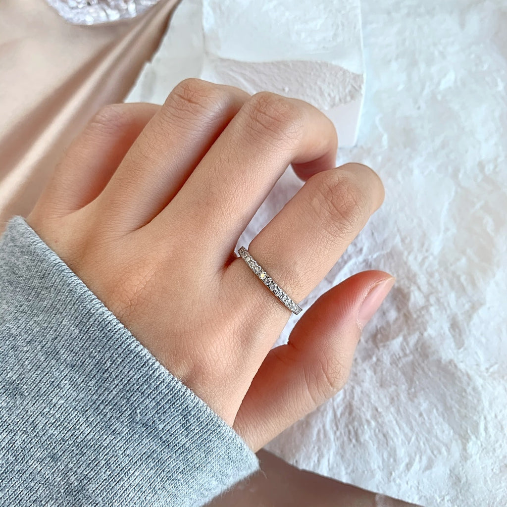 [Goodv] Bague quotidienne délicate et scintillante à coupe ronde
