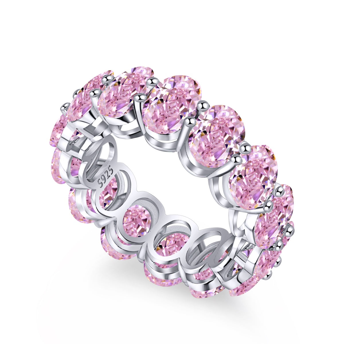 [Goodv] Bague de tennis en forme de coussin allongé délicat