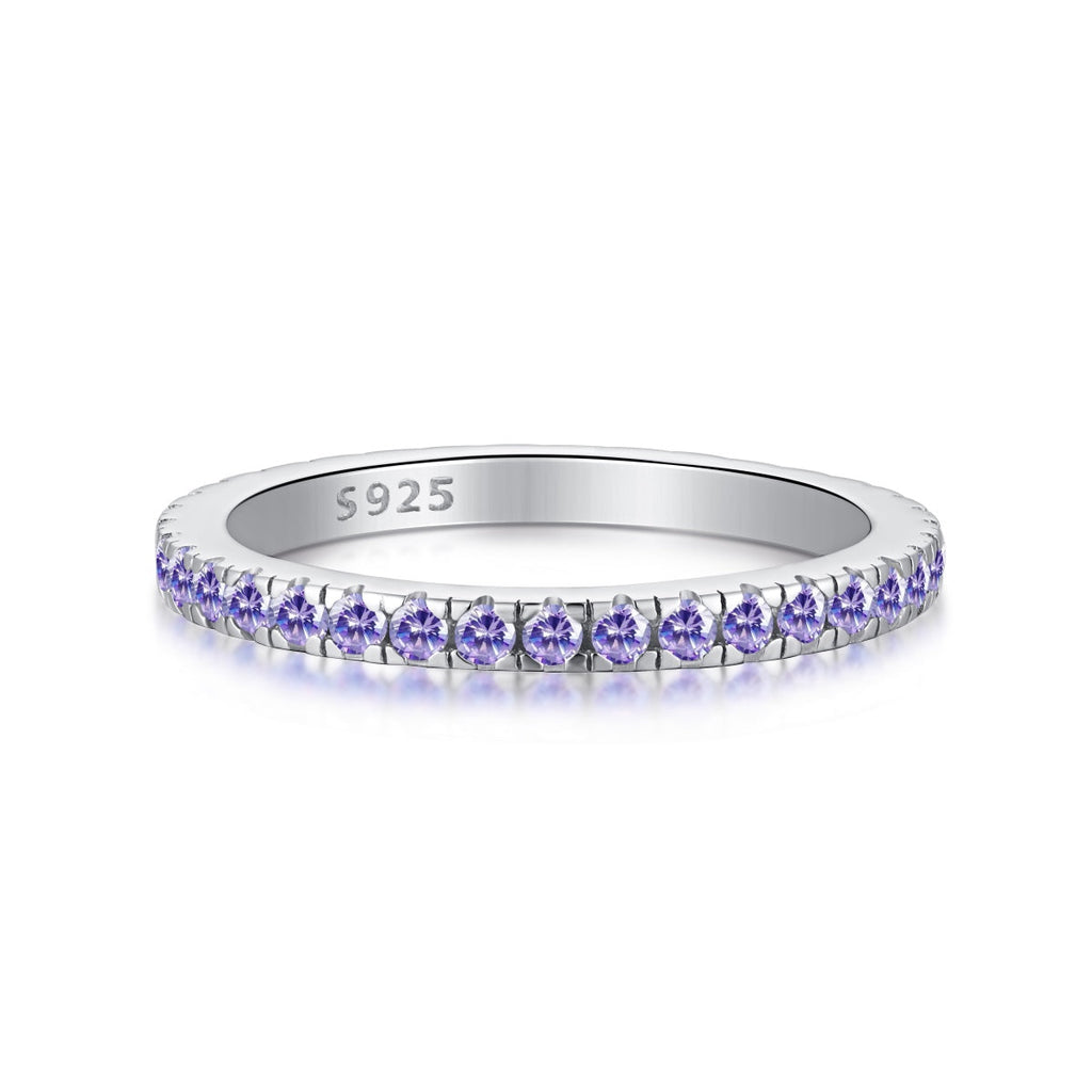 [Goodv] Bague quotidienne délicate et scintillante à coupe ronde