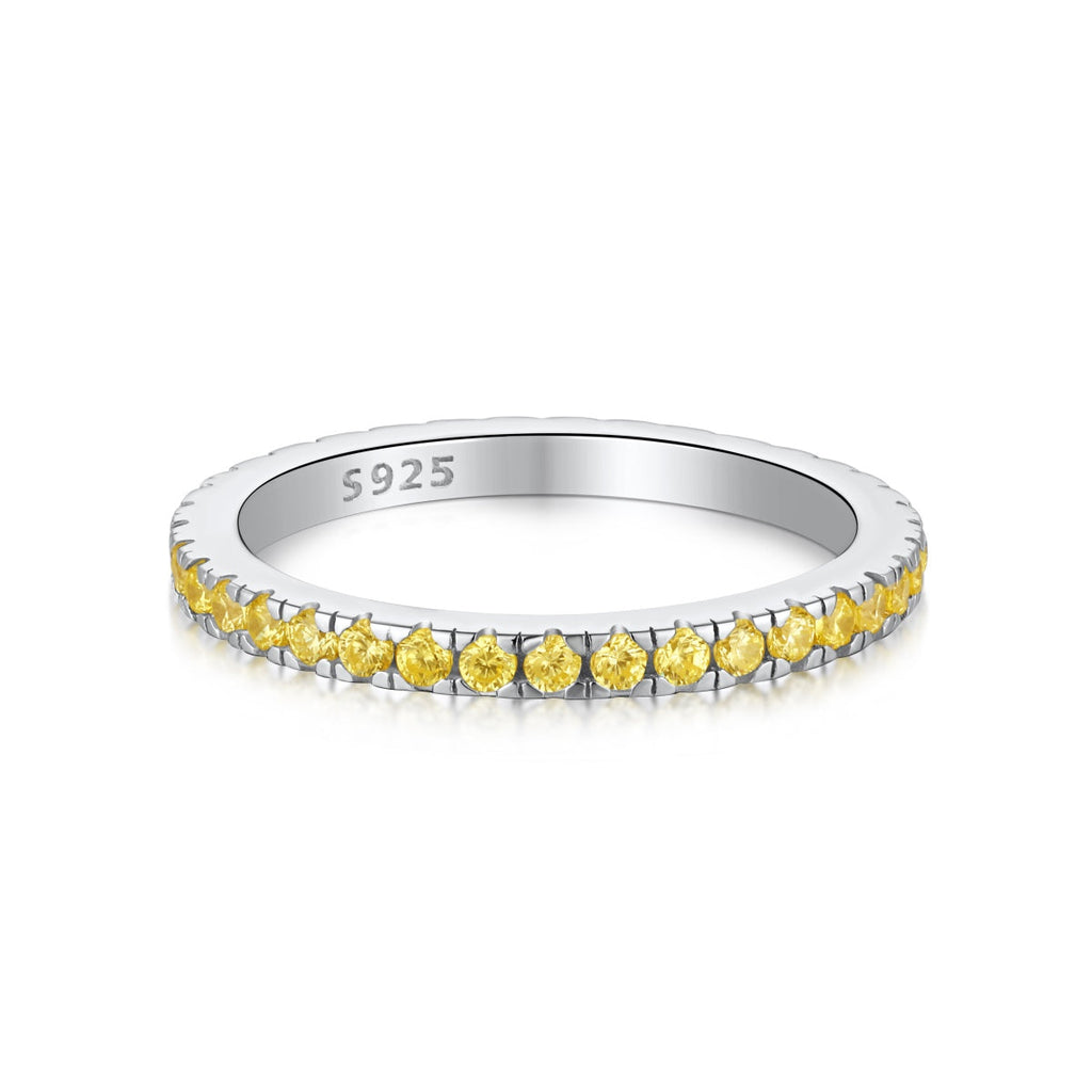 [Goodv] Bague quotidienne délicate et scintillante à coupe ronde