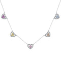 [Goodv]Sparkling Five Heart Necklace