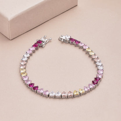 [Goodv]Luxurious Colorful Romantic Heart Shape Lover Bracelet
