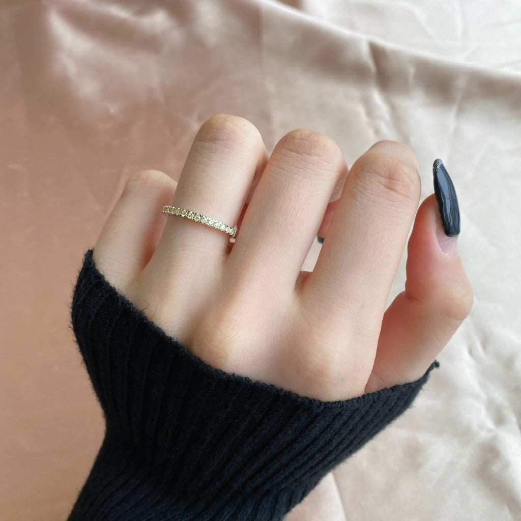 [Goodv] Bague quotidienne délicate et scintillante à coupe ronde