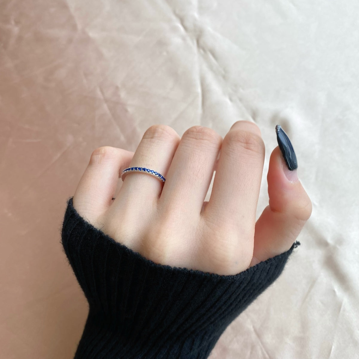 [Goodv] Bague quotidienne délicate et scintillante à coupe ronde