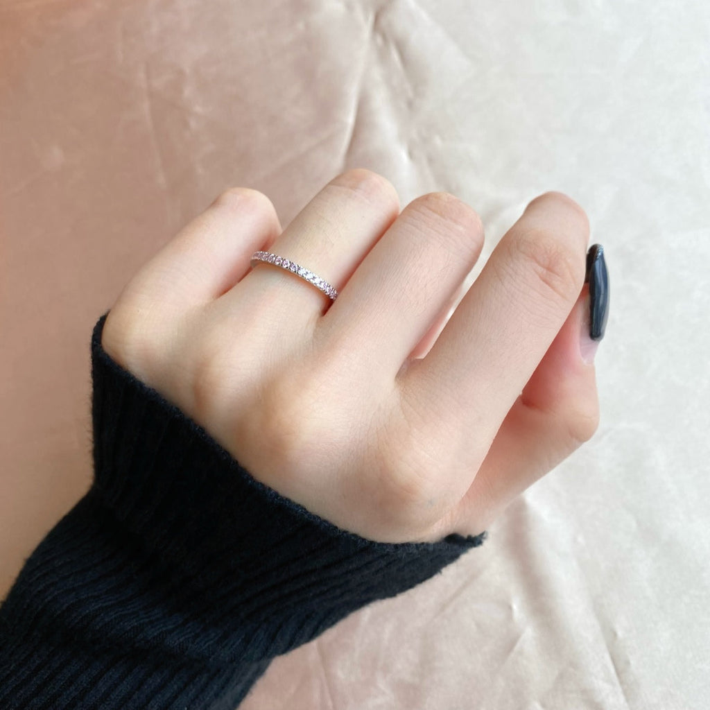 [Goodv] Bague quotidienne délicate et scintillante à coupe ronde