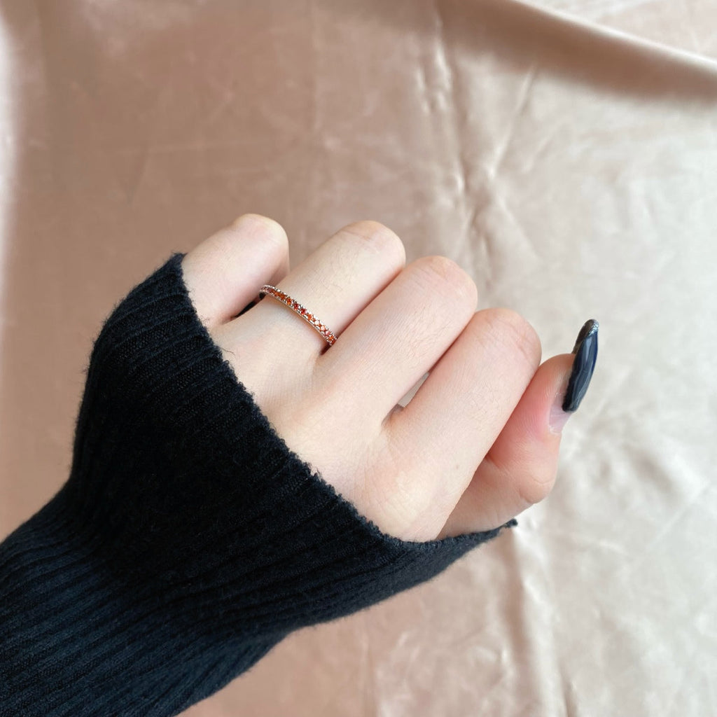 [Goodv] Bague quotidienne délicate et scintillante à coupe ronde