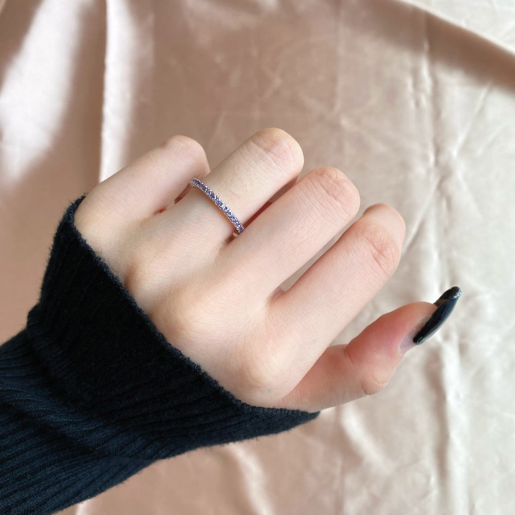 [Goodv] Bague quotidienne délicate et scintillante à coupe ronde
