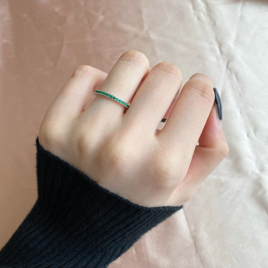 [Goodv] Bague quotidienne délicate et scintillante à coupe ronde