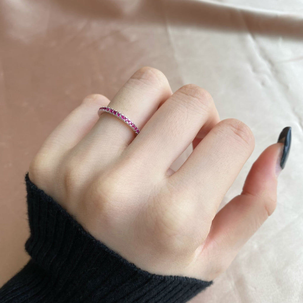 [Goodv] Bague quotidienne délicate et scintillante à coupe ronde