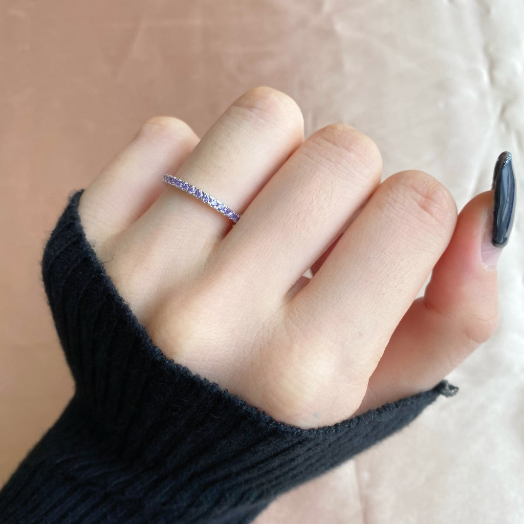[Goodv] Bague quotidienne délicate et scintillante à coupe ronde