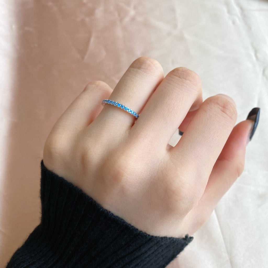 [Goodv] Bague quotidienne délicate et scintillante à coupe ronde