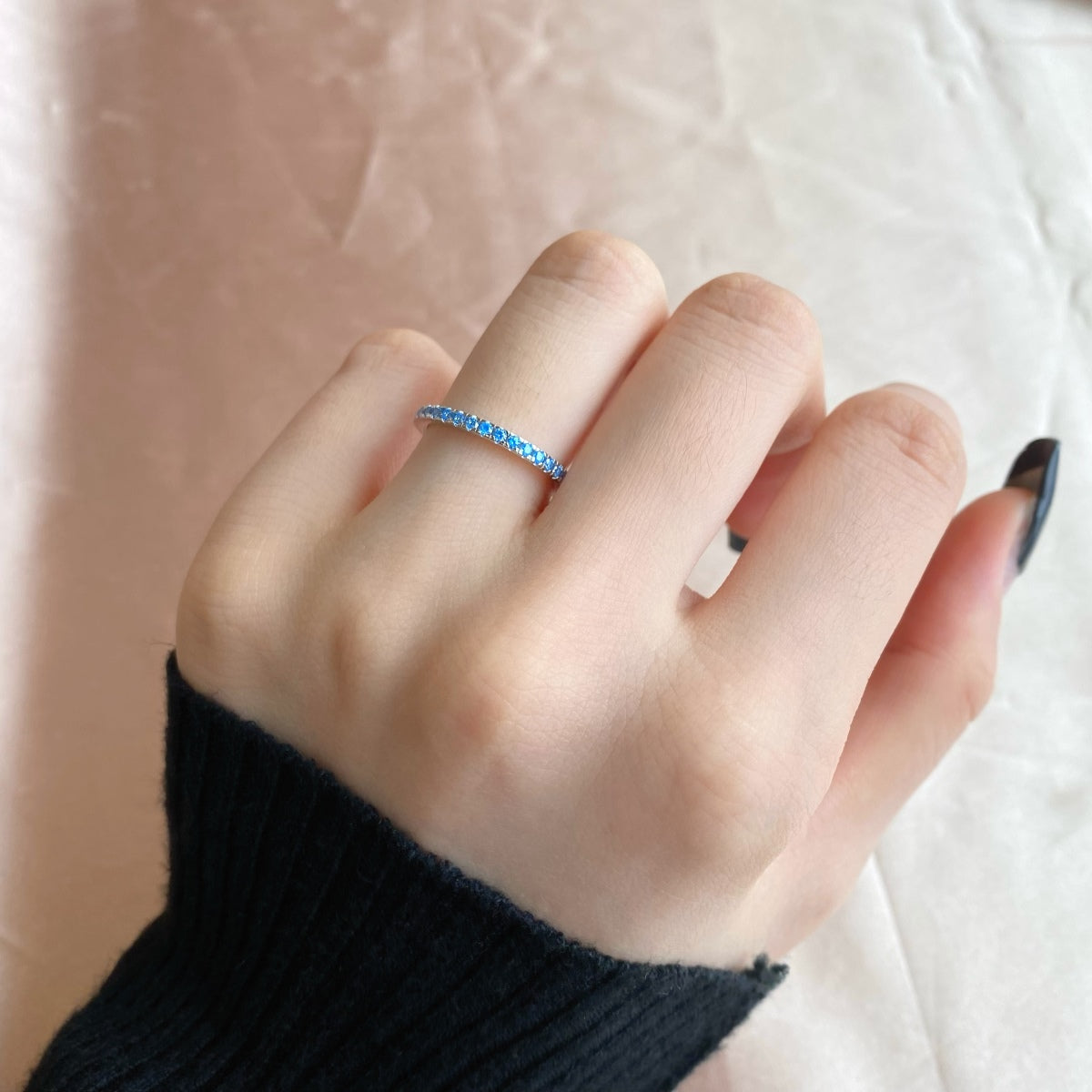 [Goodv] Bague quotidienne délicate et scintillante à coupe ronde