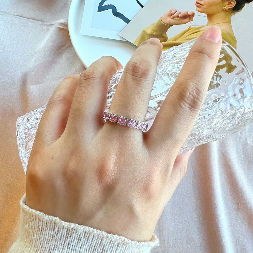 [Goodv]Eternity Round Cut Tennis Ring