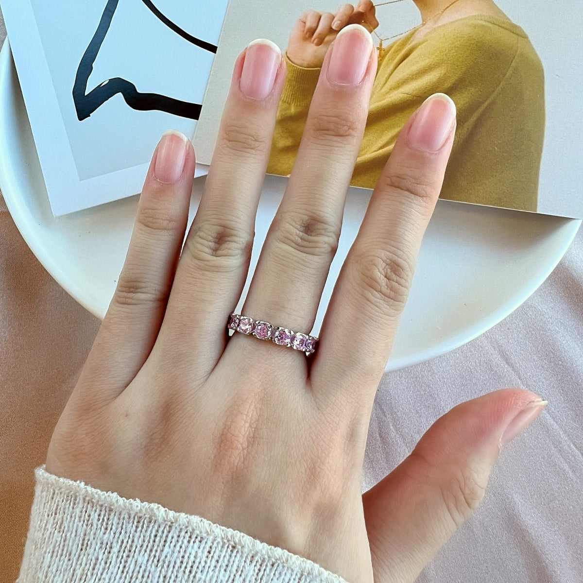 [Goodv]Eternity Round Cut Tennis Ring