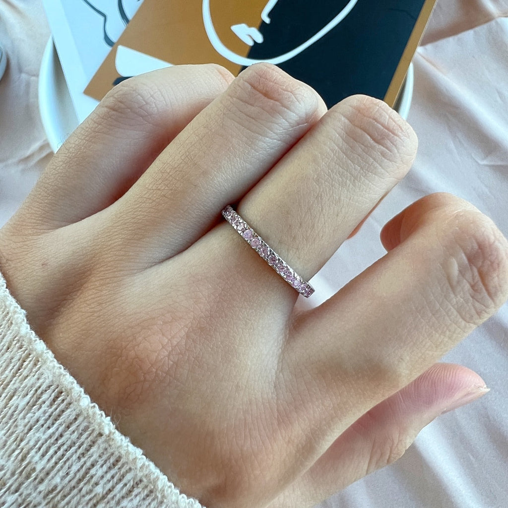 [Goodv] Bague quotidienne délicate et scintillante à coupe ronde
