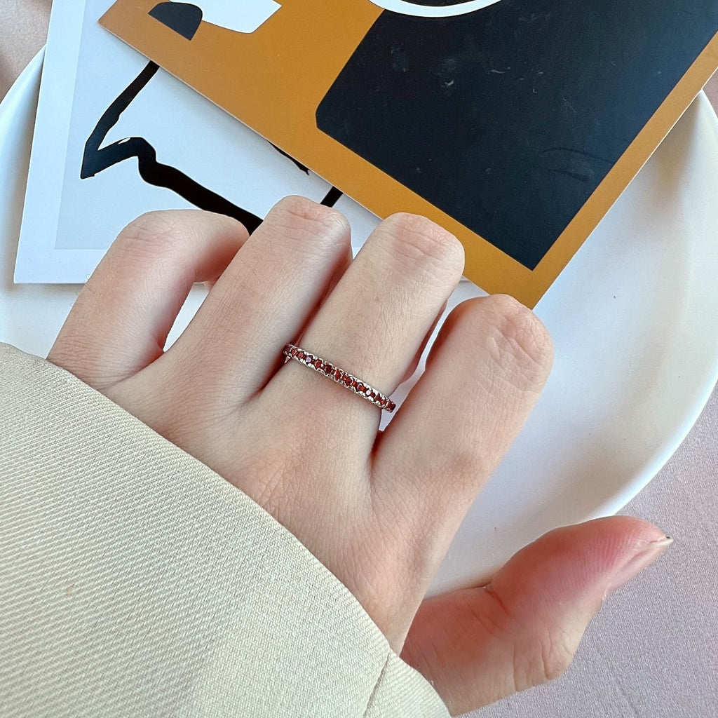 [Goodv] Bague quotidienne délicate et scintillante à coupe ronde
