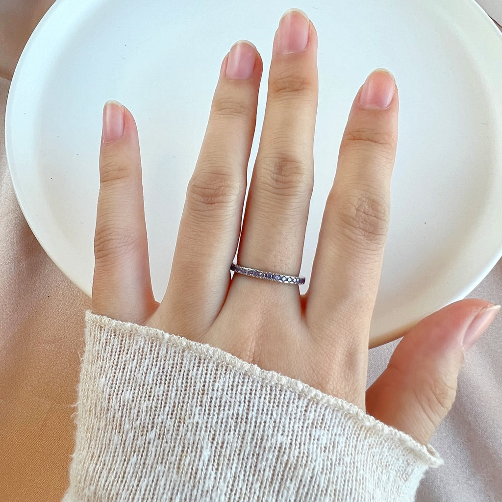 [Goodv] Bague quotidienne délicate et scintillante à coupe ronde