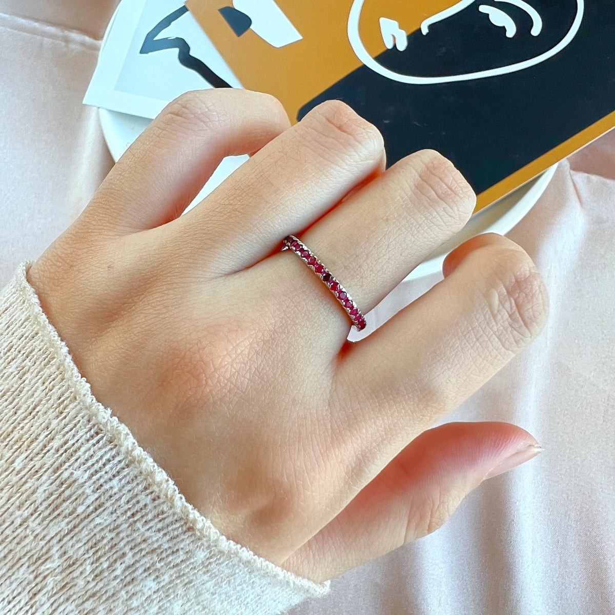 [Goodv] Bague quotidienne délicate et scintillante à coupe ronde