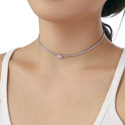 [Goodv]1.0 Carat Shining Oval Cut Necklace