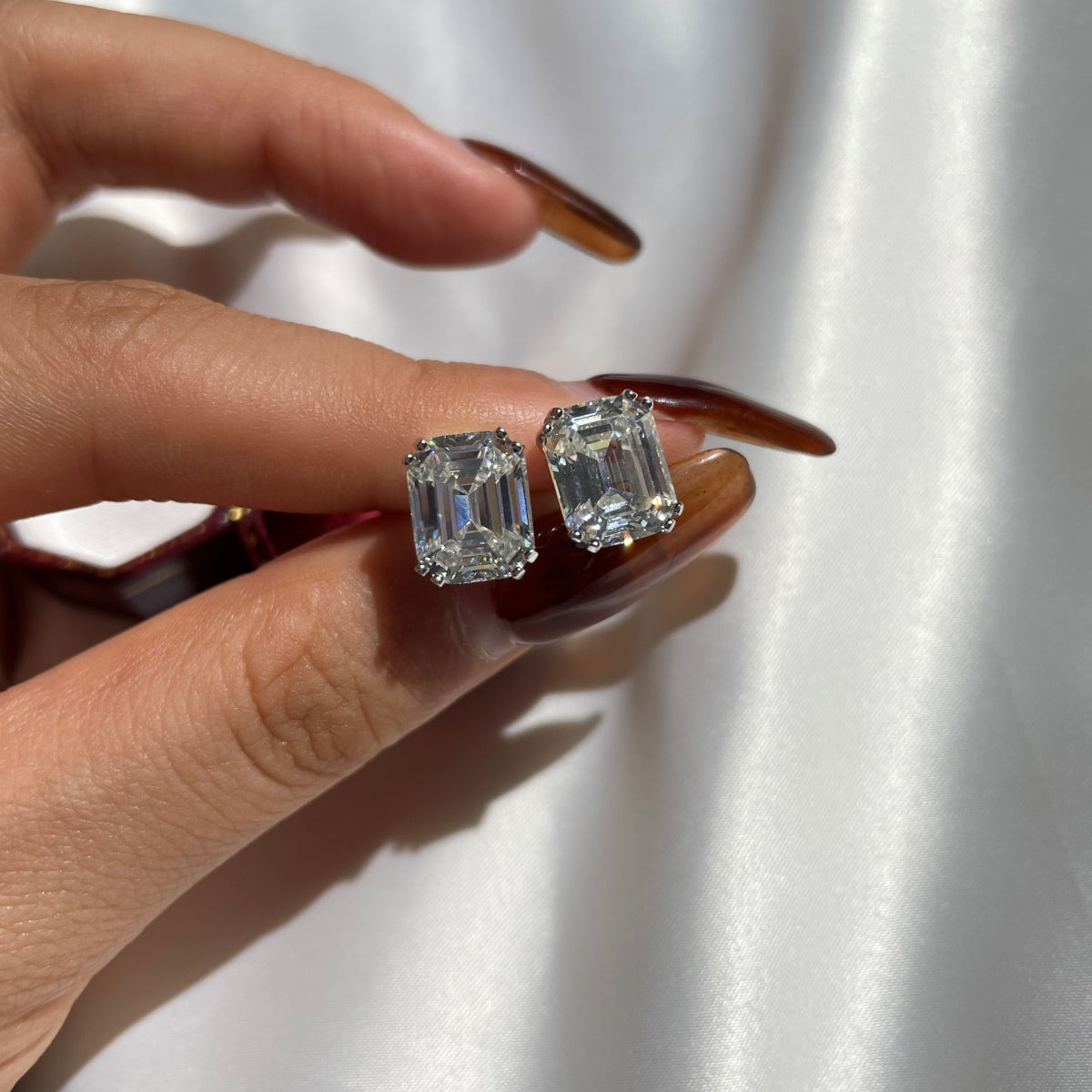 [Goodv]Boucles d'oreilles éblouissantes de forme carrée