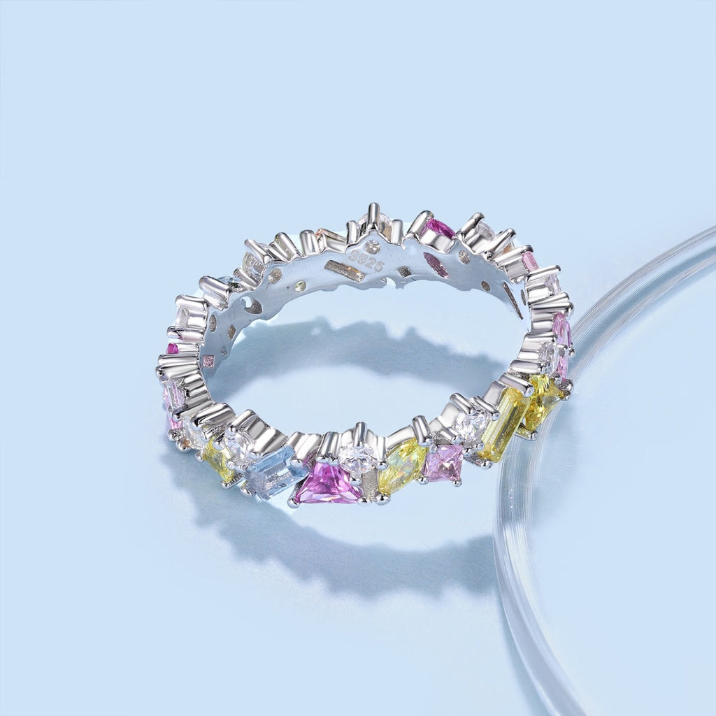 [Goodv]Dazzling Polychromatic Multi cut Daily Ring