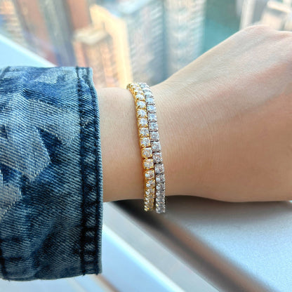 [Goodv]Sparkling Radiant Princess Cut Tennis Bracelet