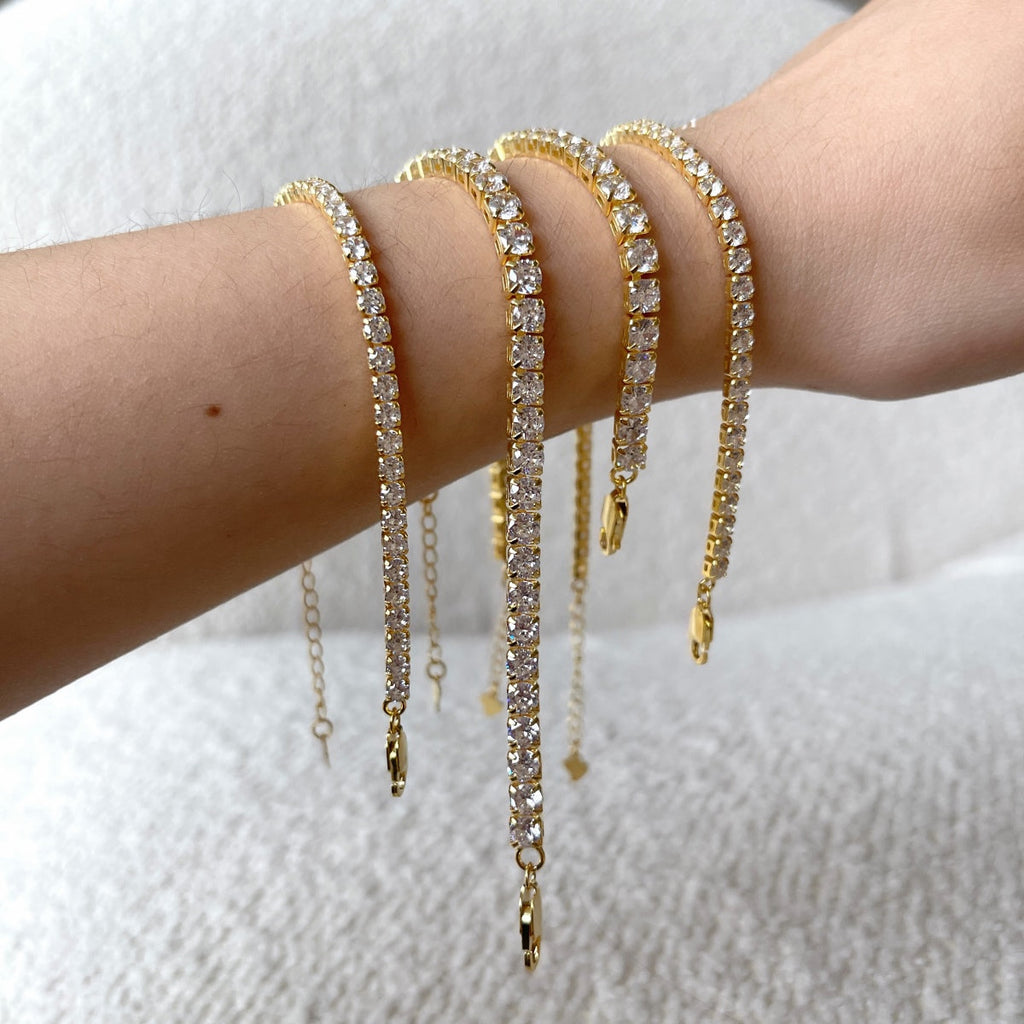 [Goodv] Bracelet de tennis taille princesse scintillant et radieux