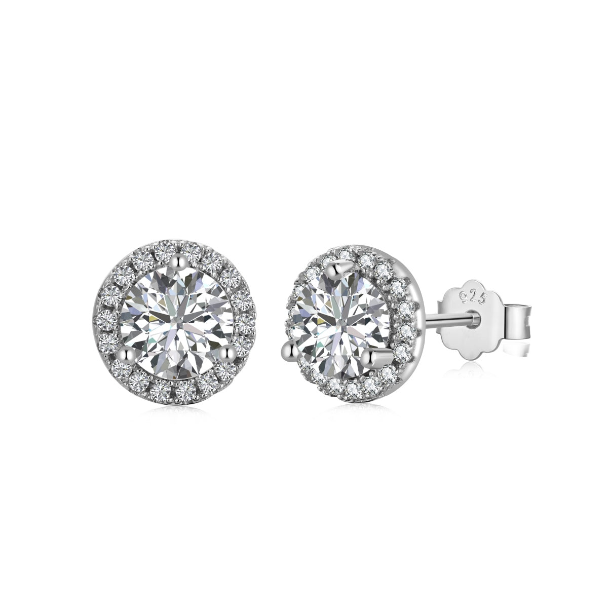 [Goodv]Boucles d'oreilles classiques de forme ronde de princesse