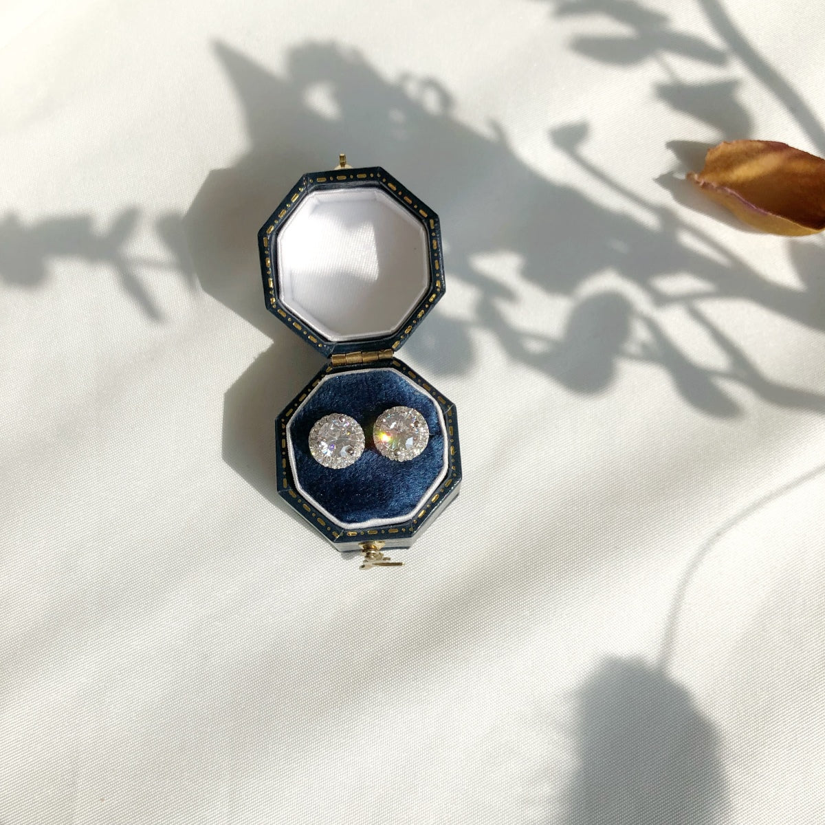[Goodv]Boucles d'oreilles classiques de forme ronde de princesse