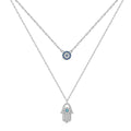 [Goodv]Demon Eye Hamsa Palm Necklace