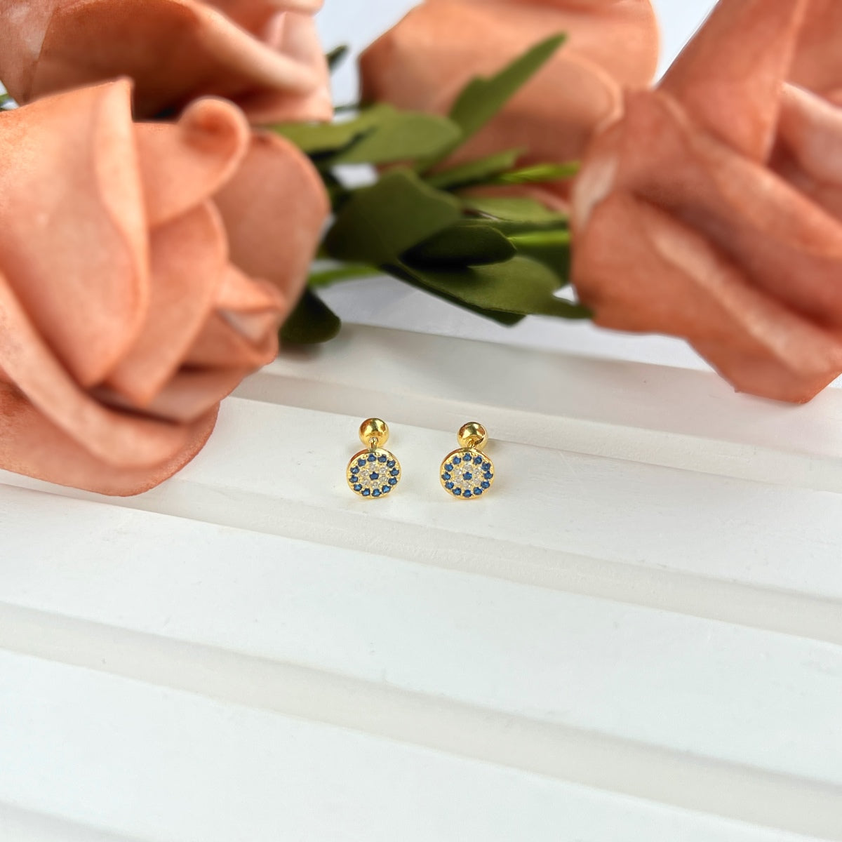 [Goodv]Boucles d'oreilles clous d'oreille en os œil du diable